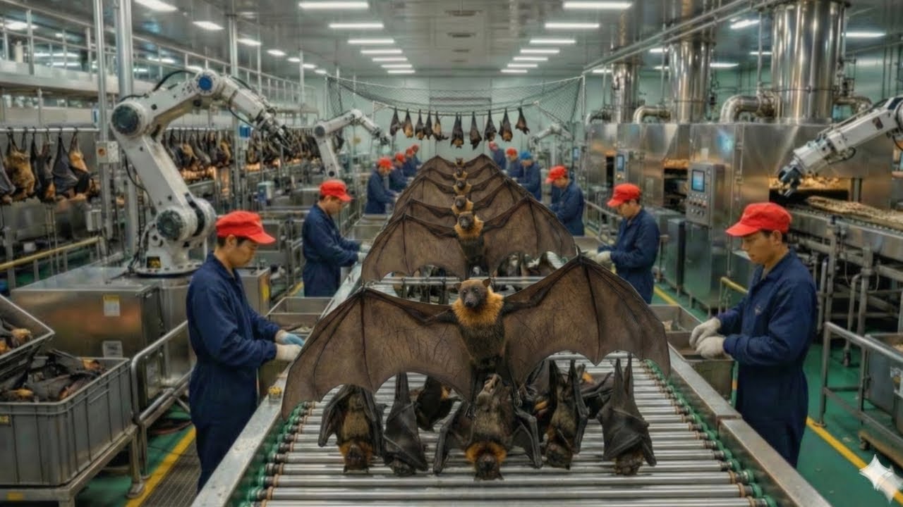 Inside the Modern Bat Processing Factory: From Wild Bat to Bat Meat (Full Process)