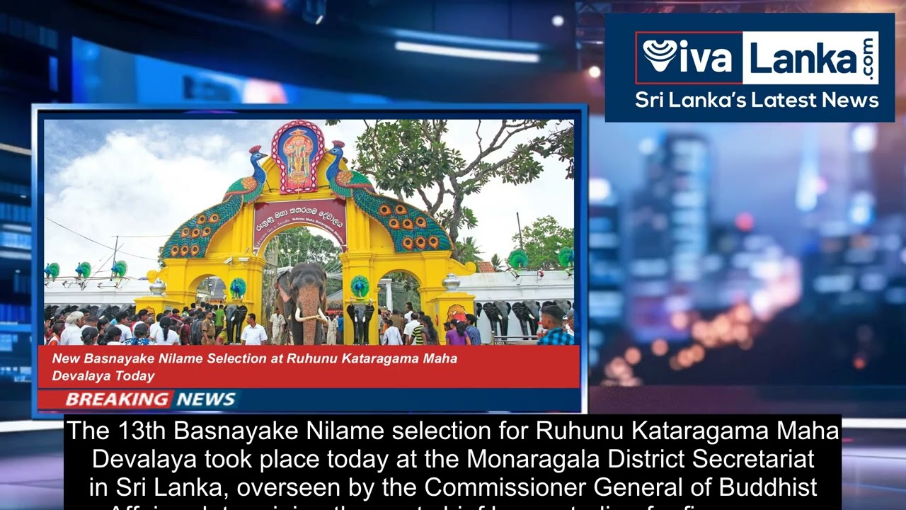 New Basnayake Nilame Selection at Ruhunu Kataragama Maha Devalaya Today