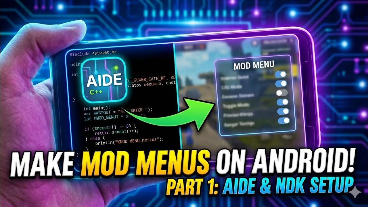 Mod Menu Tutorial #1: Install AIDE, Setup NDK & Hex Patching Basics on Android