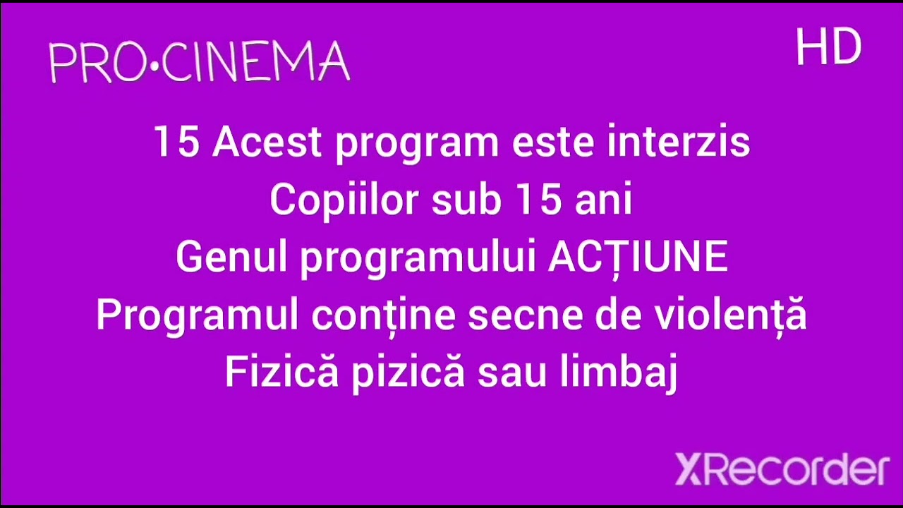 Pro cinema 15 Acțiune