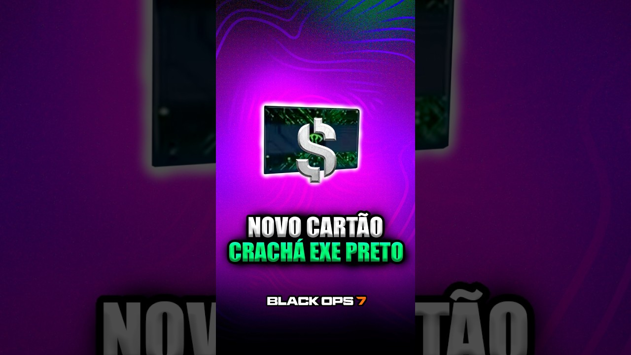 Novo cart&atilde;o Crach&aacute; Exe Preto no #warzone e mudan&ccedil;as na loja!