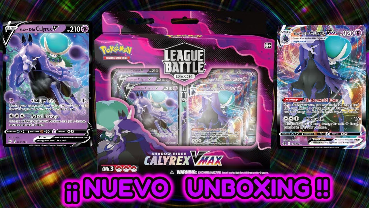 💥 Calyrex VMax Jinete Espectral League Battle Deck - Unboxing