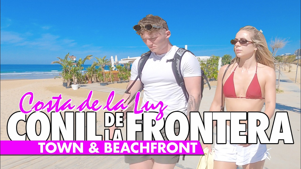 Conil de la Frontera town & beach walk | Costa de la Luz May 2025 | Spain virtual tour