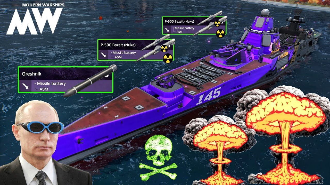 RF Kronstadt Full P-500 Bazalt Nuclear Missile ⚠️ Use Your Sunglasses - Modern Warships 