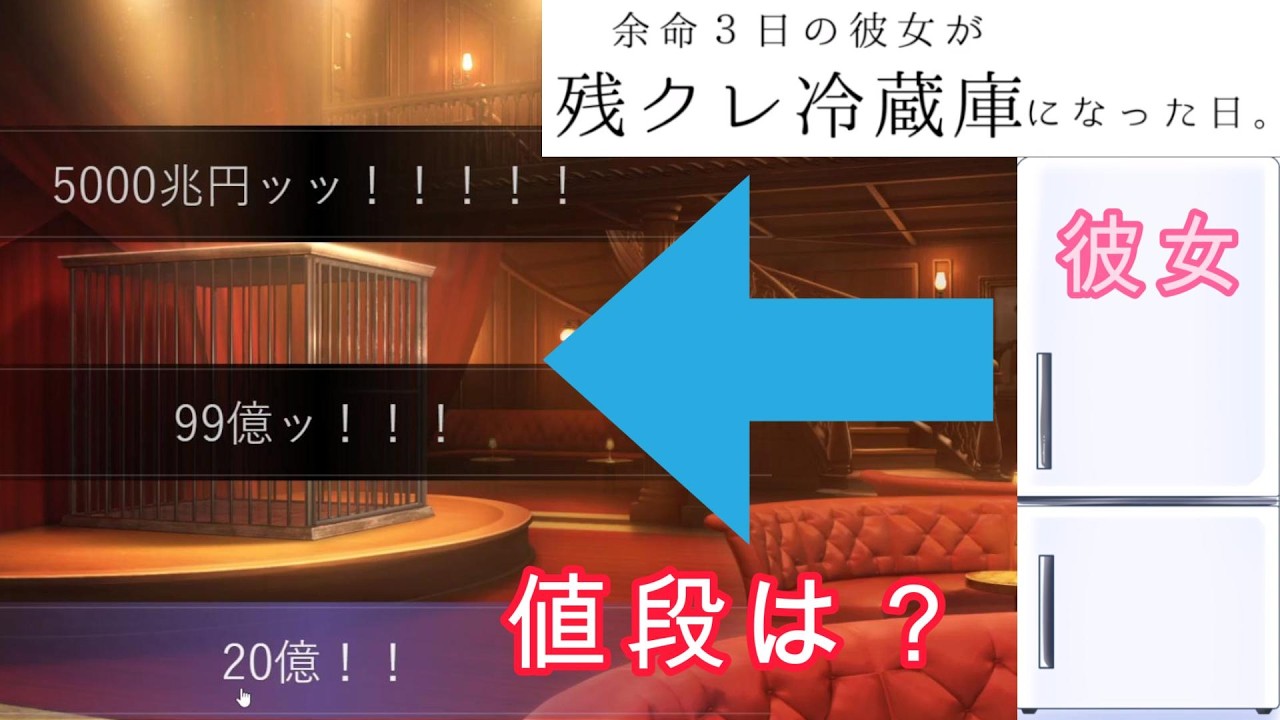 彼女に値段なんてつけられないよな？【余命３日の彼女が残クレ冷蔵庫になった日。】【微ホラーゲーム】