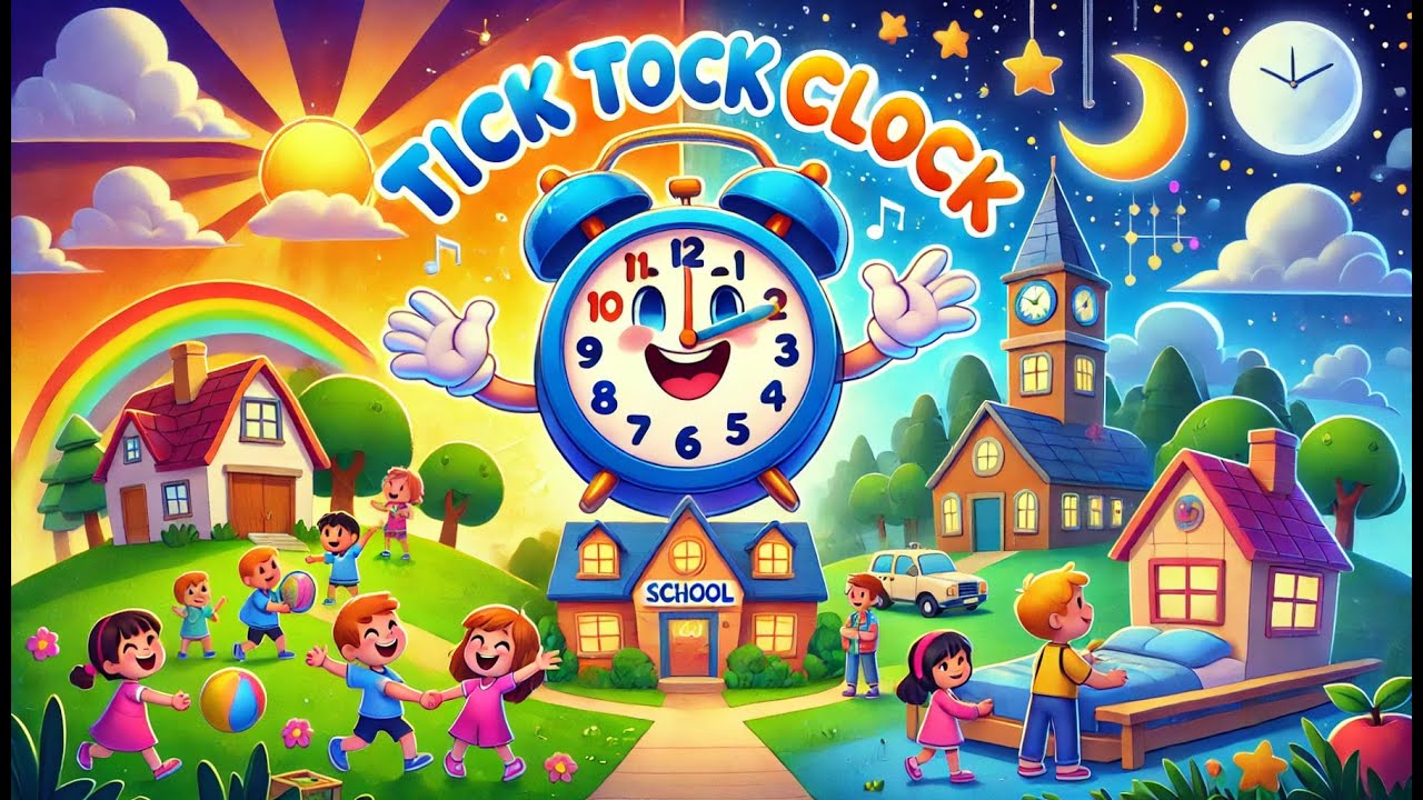 Tick Tock Clock ⏰🕒✨|@atmospherestudiosmumbai  Nursery Rhymes & Kids Songs