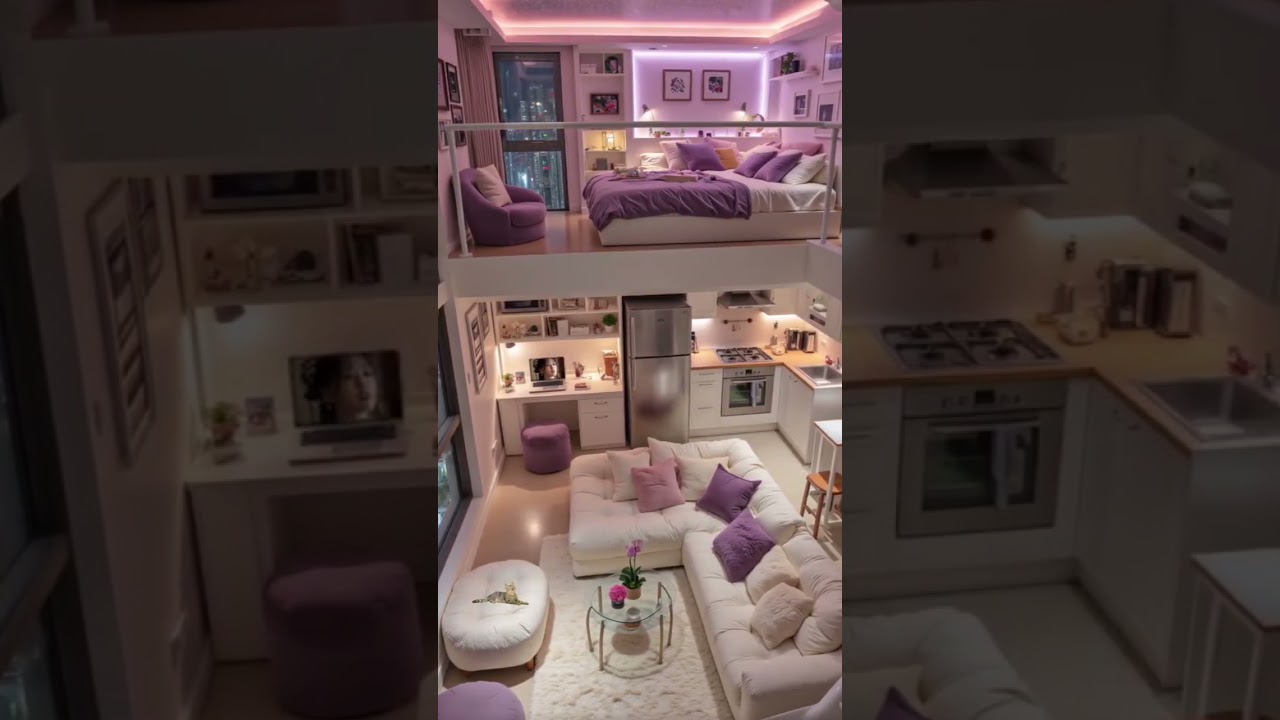 The cat is so cute 💜 #cozyhome #cozynights #cozydream #aesthetic #apartment #relaxing #jianwei