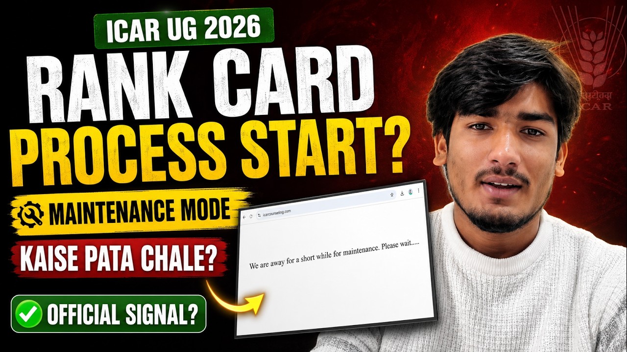 ICAR Rank Card 2026 Kab Aayega? Download Kaise Kare | Choice Filling & Counselling