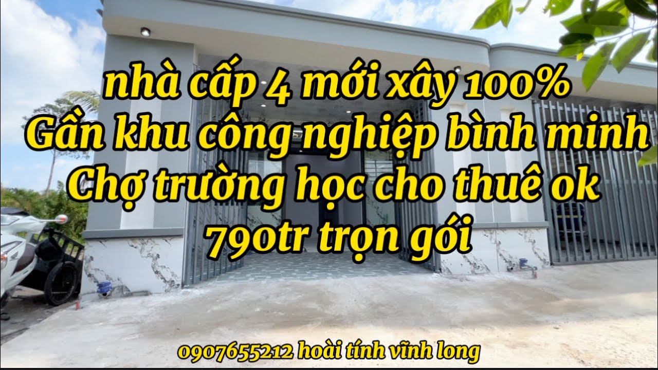 Tập 45 🌾: 790tr Nhà Cấp 4 Mới 100% Gần Khu Công Nghiệp Chợ Bình Minh Và Chợ Đông Bình