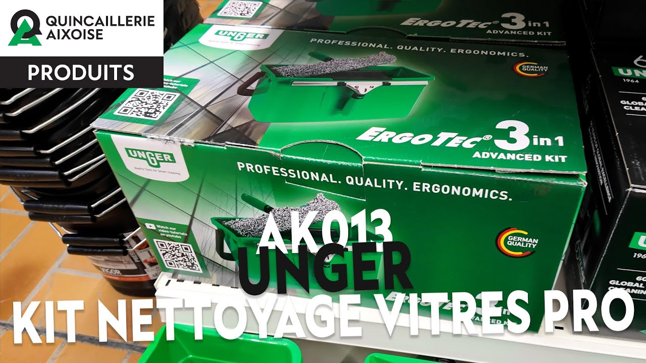 Kit de nettoyage de vitres professionnel UNGER AK013