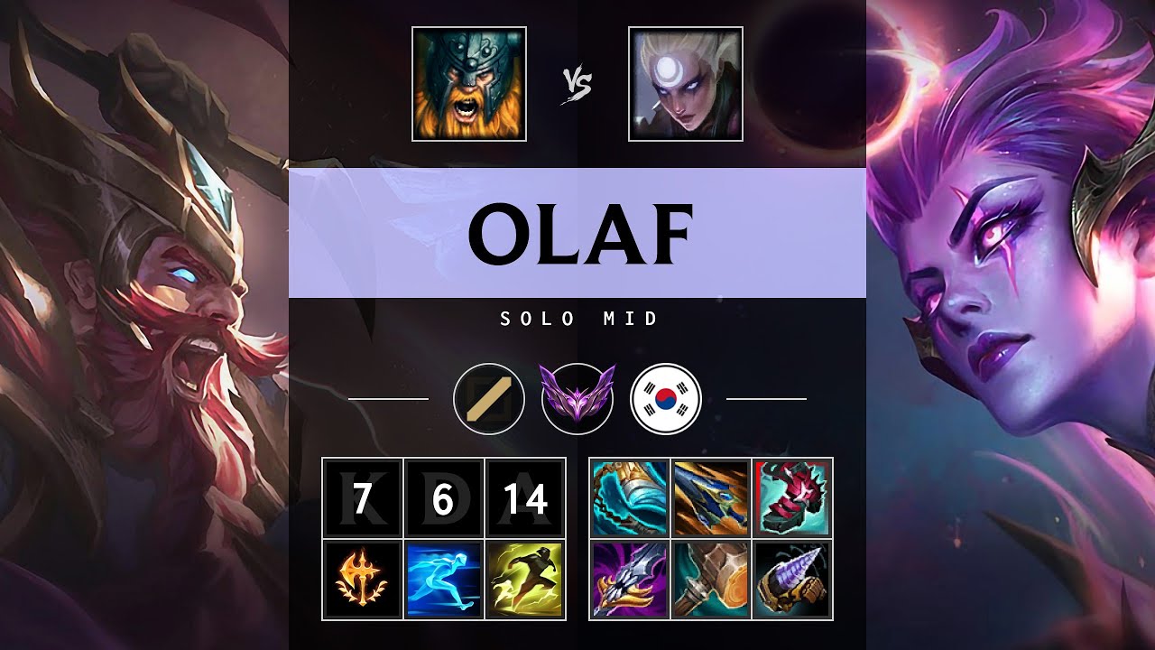 Olaf Mid vs Diana - KR Master Patch 25.14