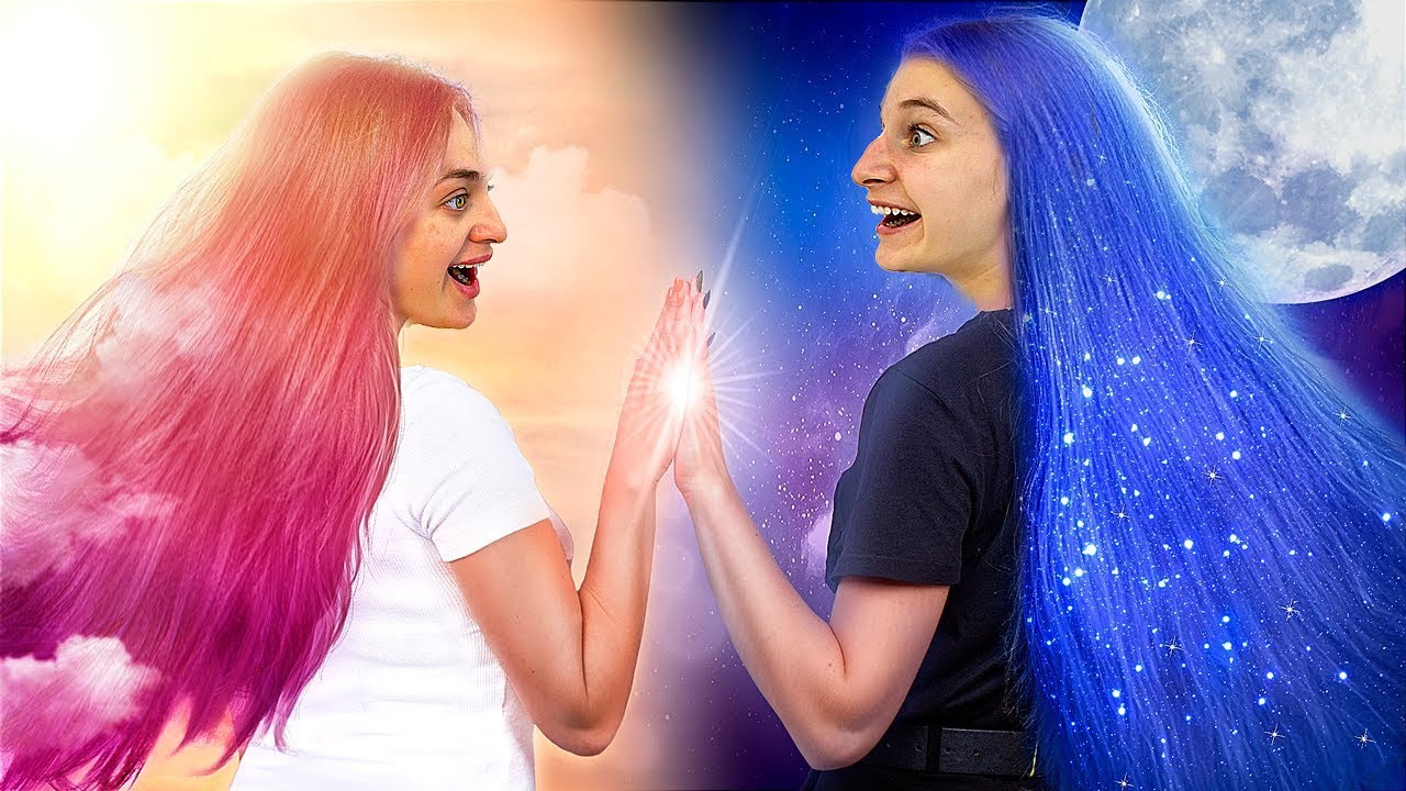 Fată ZI🌞 VS Fată NOAPTE🌜/ Luptă între ZI și NOAPTE
