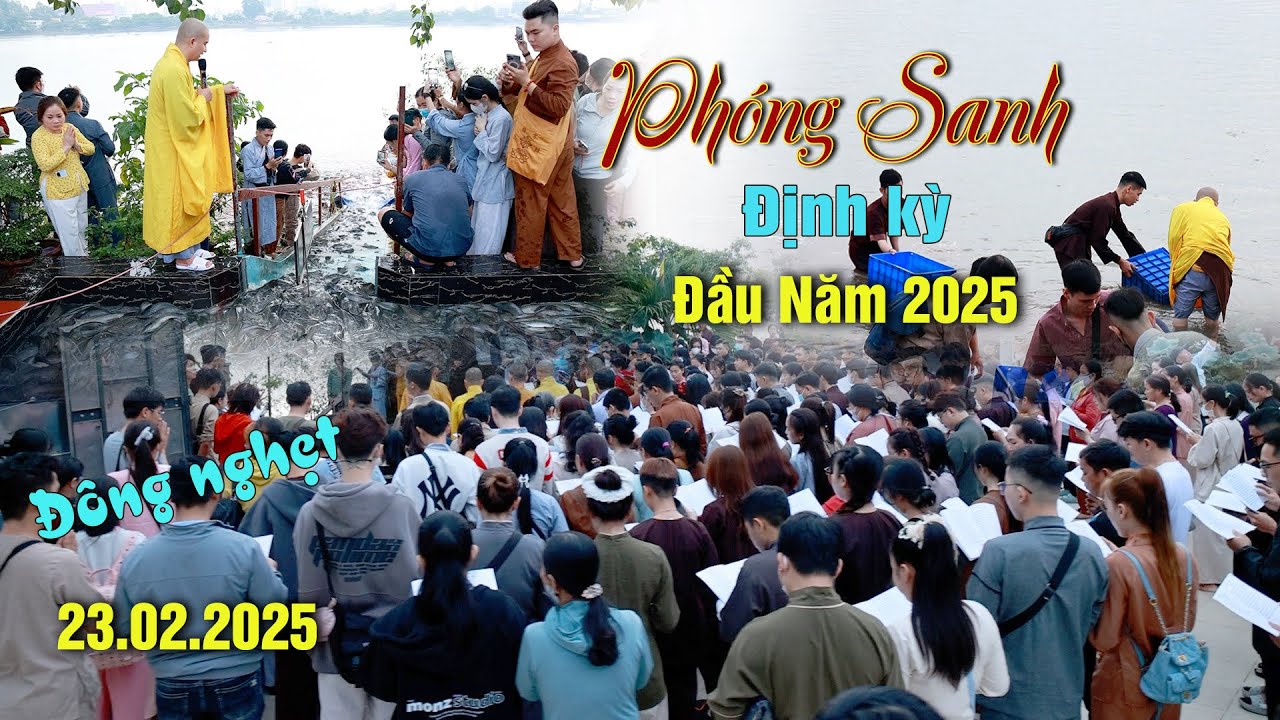 Phóng sanh đầu năm Phật tử về Chùa Đức Hòa đông nghẹt [23.02.2025]