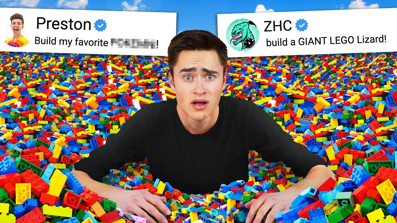 Building whatever YouTubers tell me, out of LEGO!!