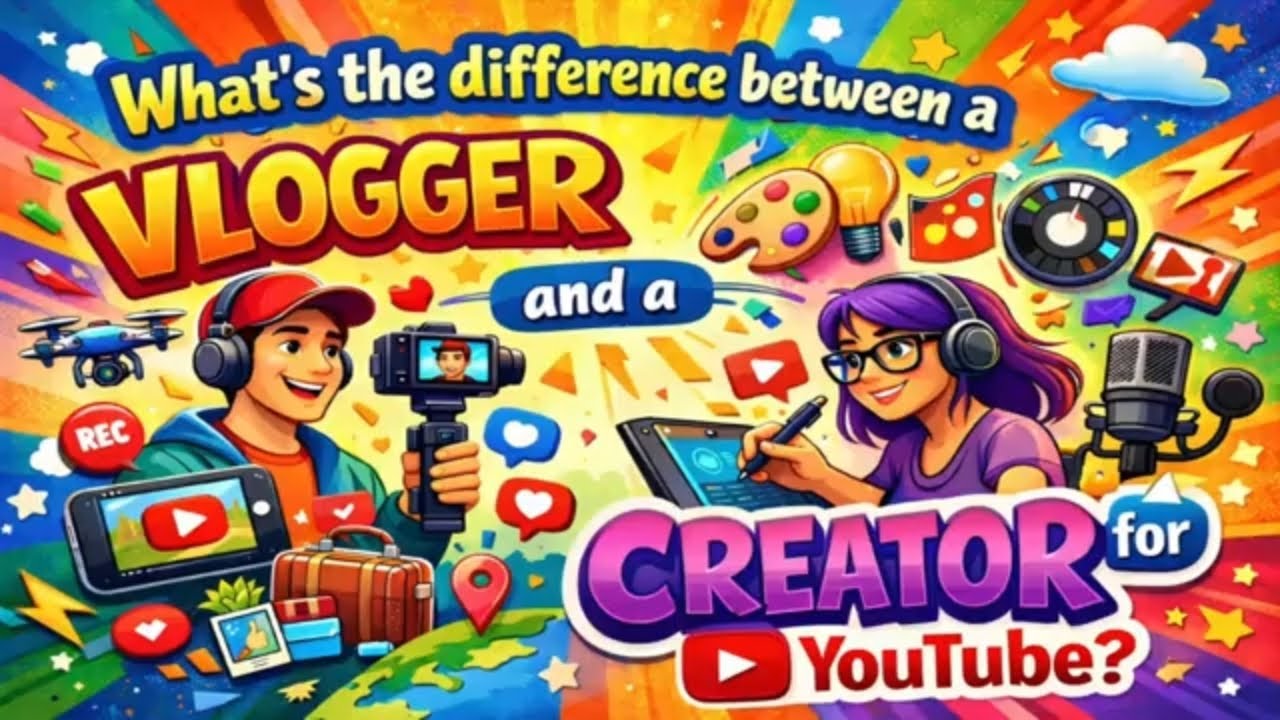 What's the difference between a vlogger and a creator for YouTube?