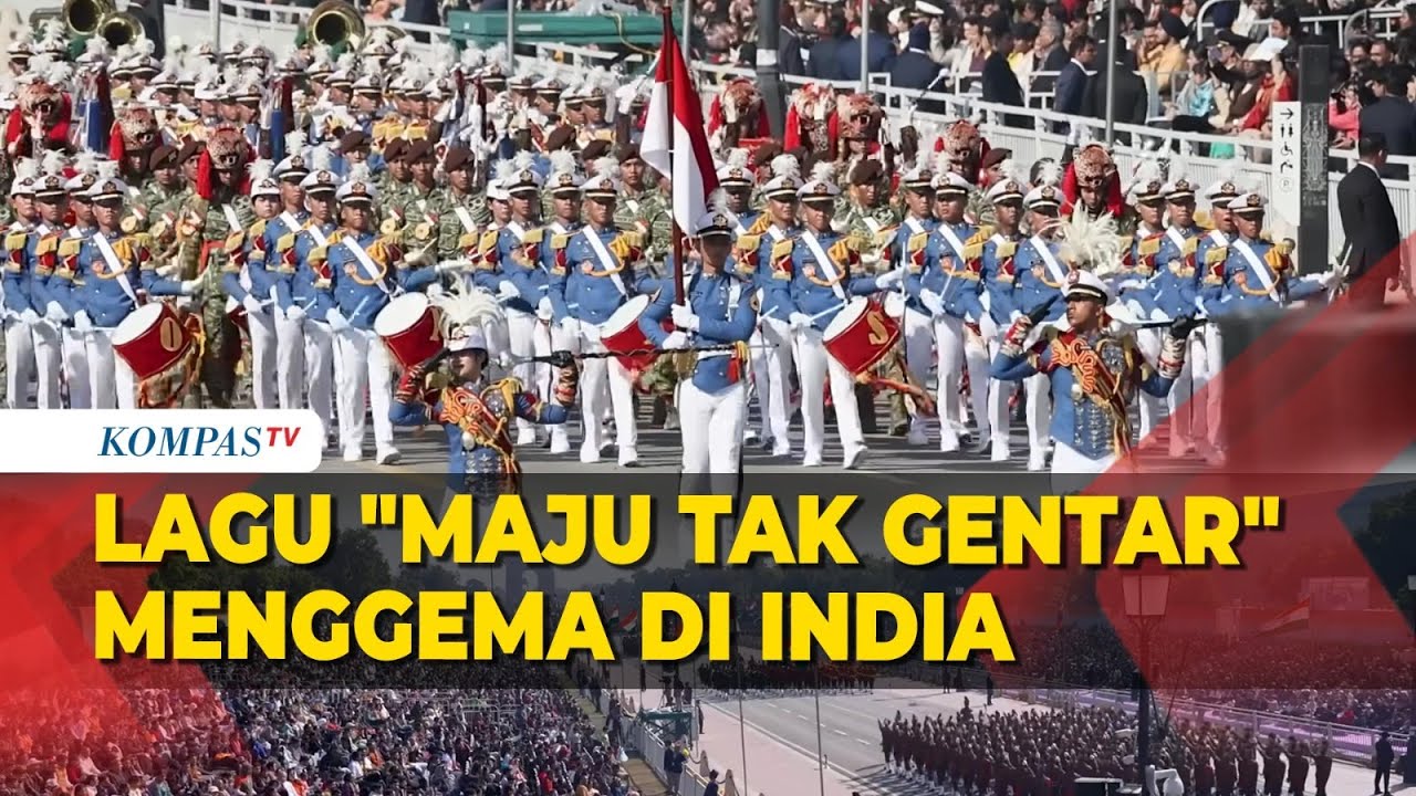 Песня «Maju Tak Gentar» звучит на параде в честь Дня независимости Индии, в центре внимания — сол...