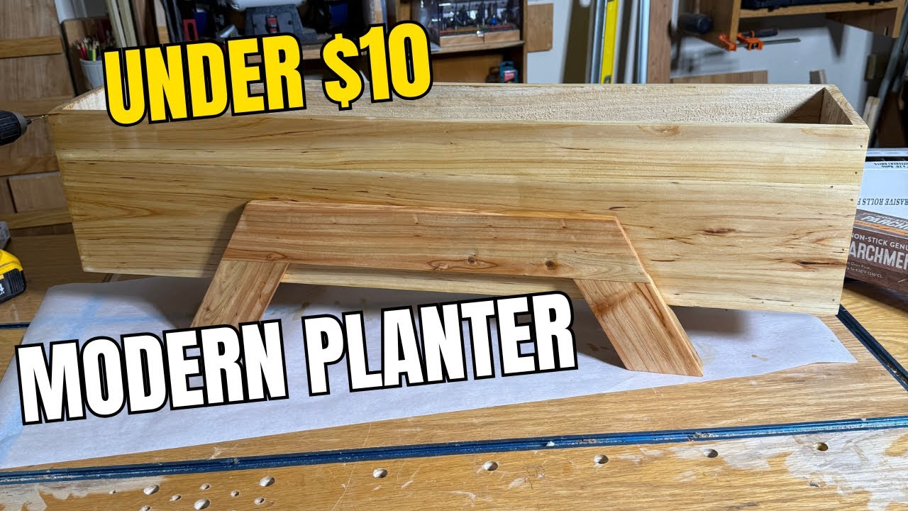 DIY Planter Box under $10 | Modern Cedar Planter Build | Easy Woodworking Project #diy #woodworking