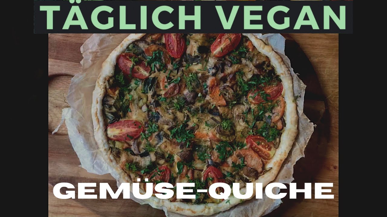 Herzhafte vegane Gemüse Quiche