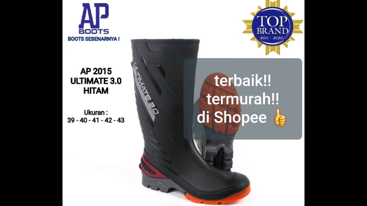 Sepatu boots terbaik di Shopee