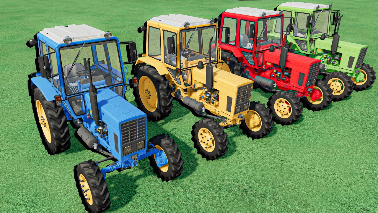 TRANSPORTING RAMP MINI MTZ TRACTORS With COLORFUL TANKER - Slurry Job ! FS22