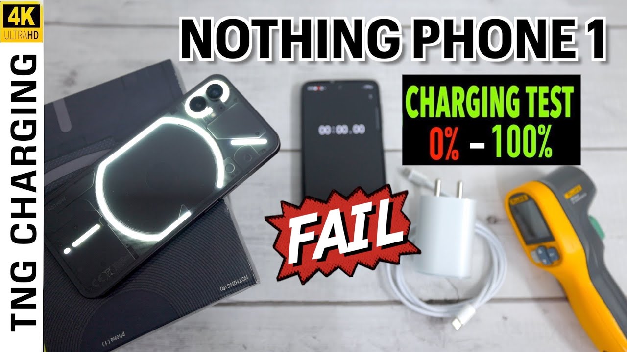 NOTHING PHONE 1 - Charging Test (0% - 100% ) | Charging time