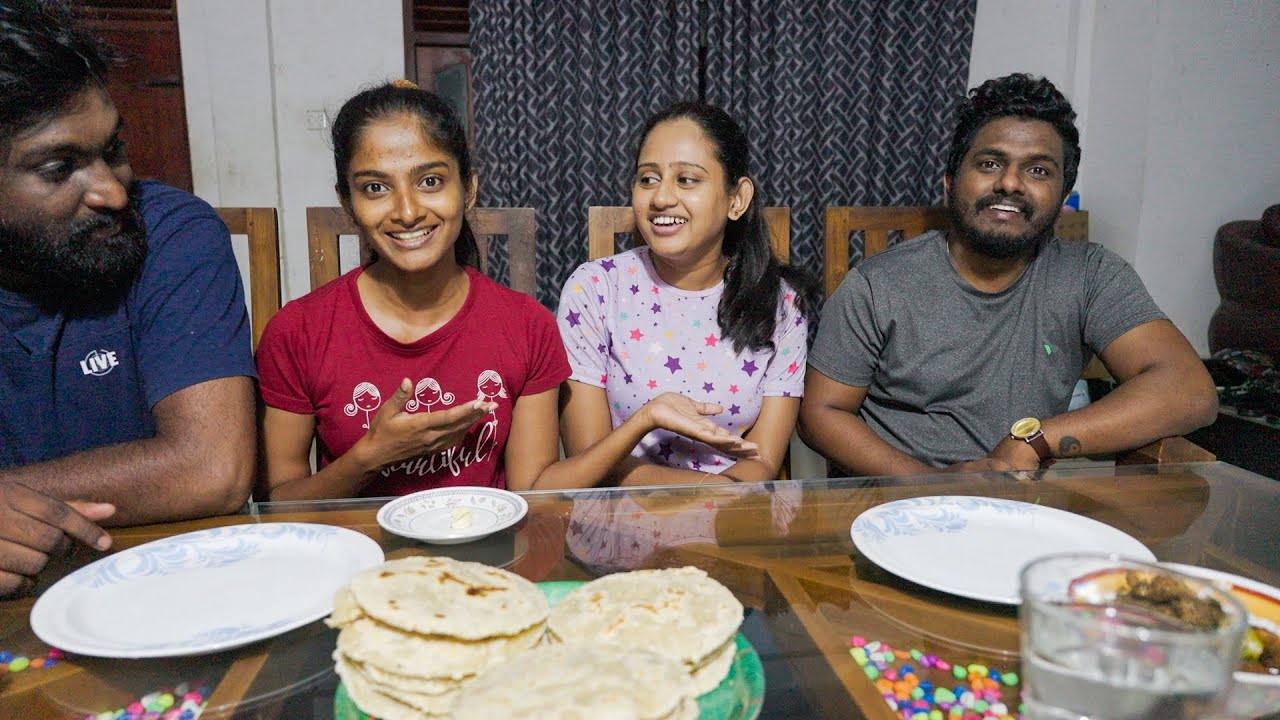 පැරදුනොත් සුදුලුණු කන්න වෙනවා🤢 (Roti & Chicken) ft @kaveeandsapu