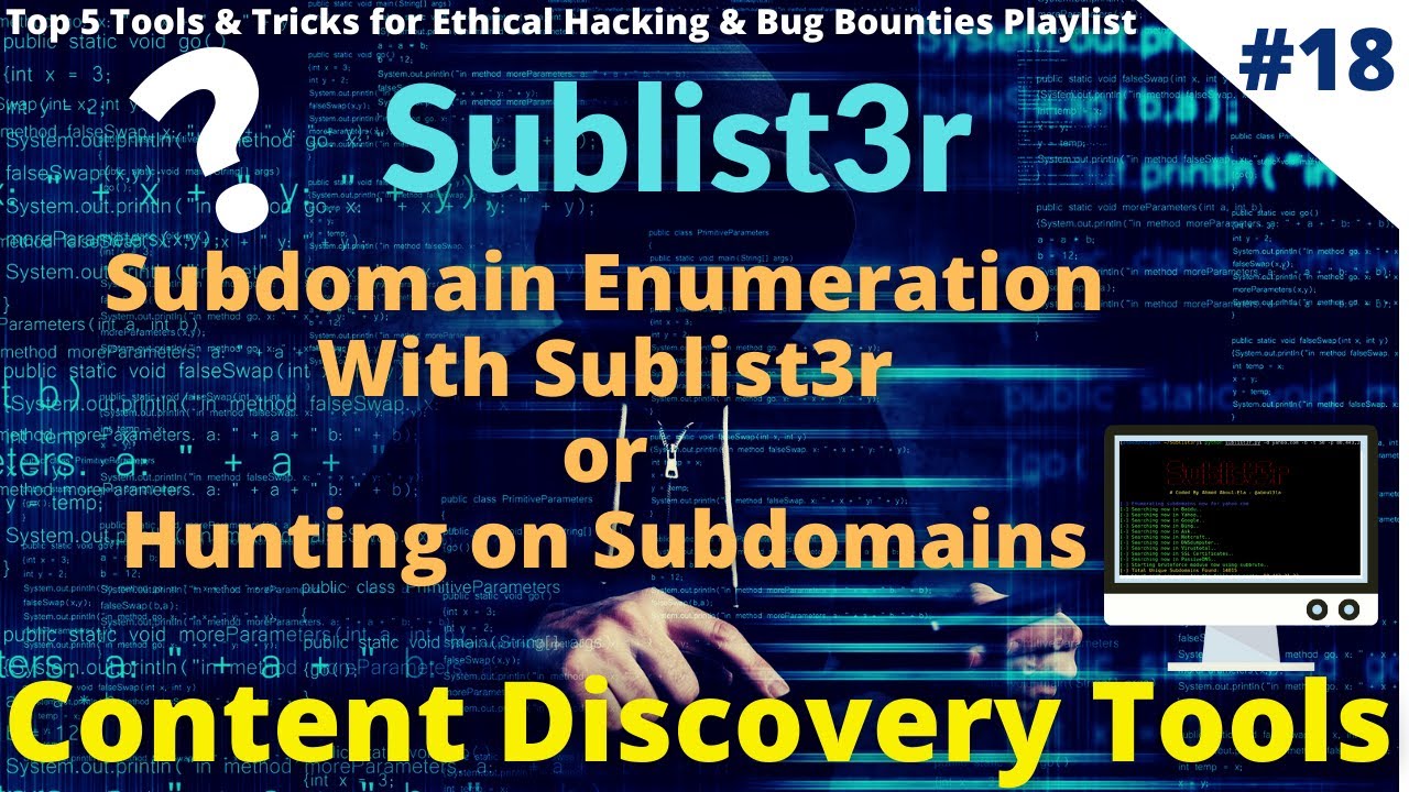 #18 Subdomain Enumeration With Sublist3r | sublist3r | Content Discovery Tools #bughunting