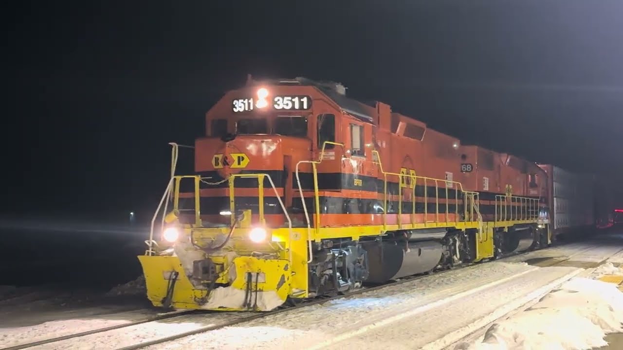 Claremont, NH Junction 2/13/26 ~ 11:06 pm. BPRR / Buffalo Pittsburgh 3511 with 2168 coming thru 