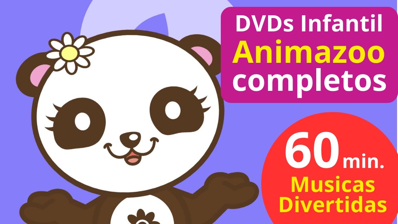 ♫ 1 Hora de M&uacute;sicas Infantis Animadas ♫ DVDs 1 e 2 Completos | Animazoo Kids 🦁🐼🐵🦒🦜