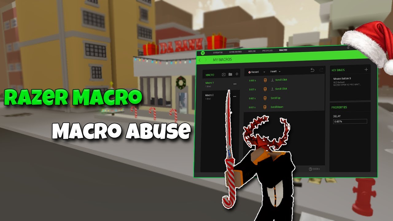 Как злоупотреблять макросами в Da Hood | Макросы Razer | Злоупотребление макросами | Synapse 3