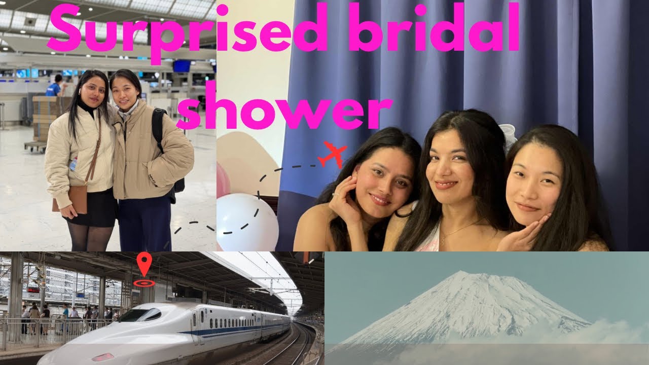 Shinkansen ride to TOKYO for surprising bride 👰 to be #friends 