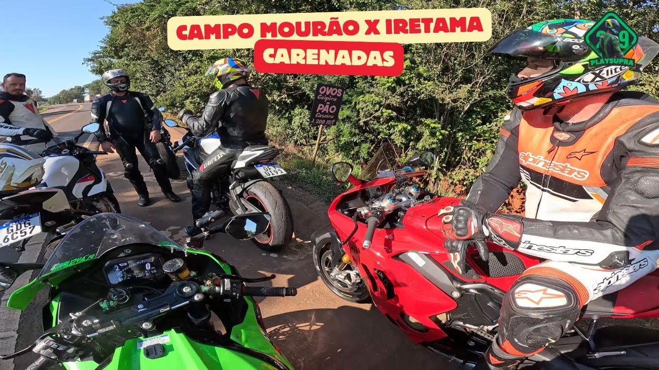 PLAYSUPRA- ROLE DAS CARENADAS. CAMPO MOURÃO X IRETAMA! S1000RR. SRAD1000. ZX10R. HAYABUSA. PANIGALE.