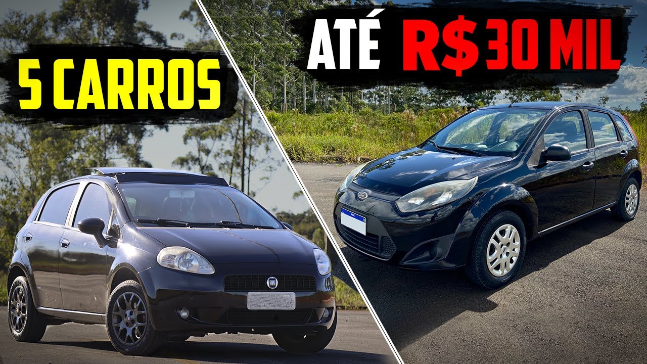 5 MELHORES CARROS ATÉ 30 MIL PARA COMPRAR EM 2023