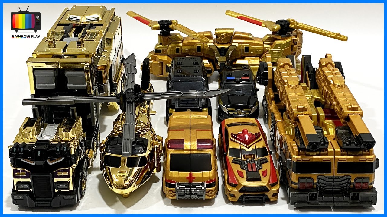 Tobot Hello Carbot Metal Card Bot Heavy Iron Gold K-Cops Gold Gigant Saber Gold Transformation Co...