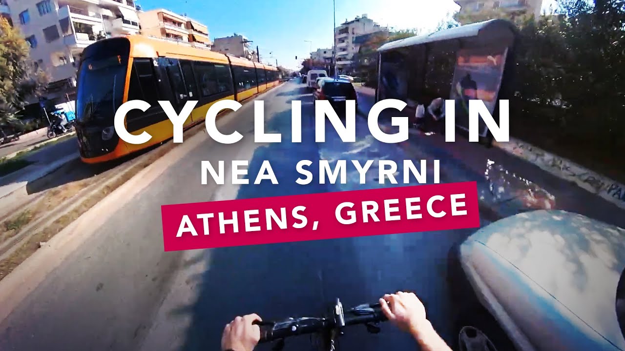 Cycling in Nea Smyrni, Athens Greece