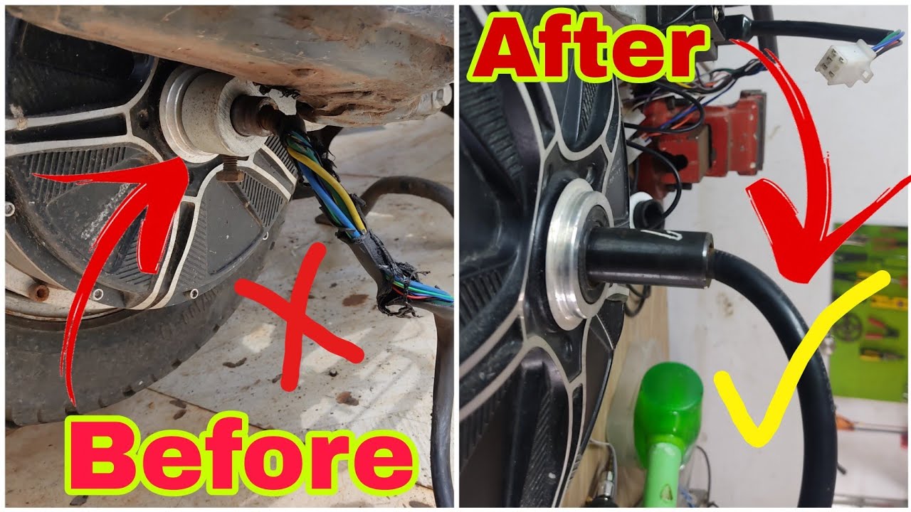 how to change BLDC hub motor phase power cable