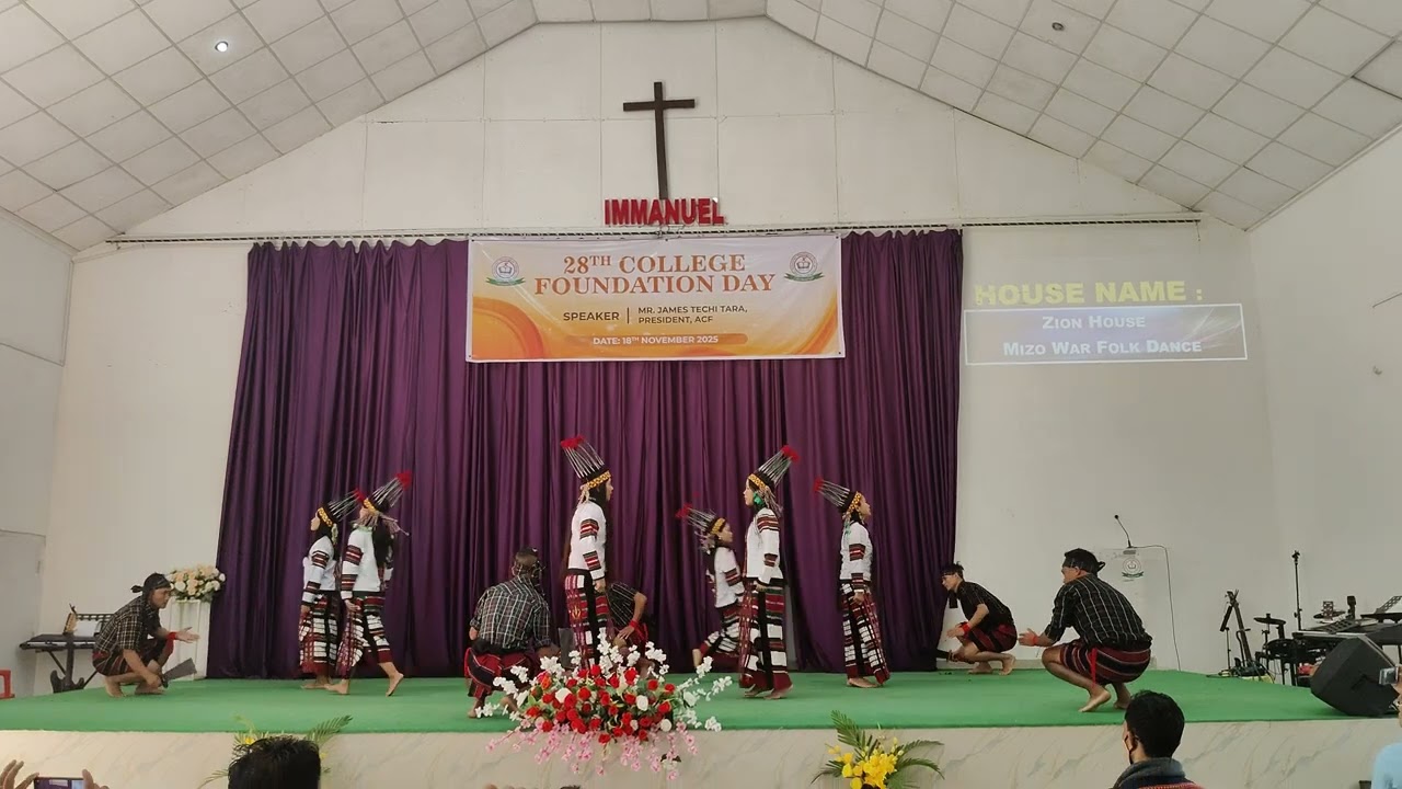 Mizo Traditional Dance in Arunachal Theological College 