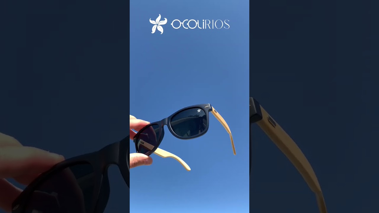 Ocolirios Bavaro com hastes de bambu e lentes polarizadas