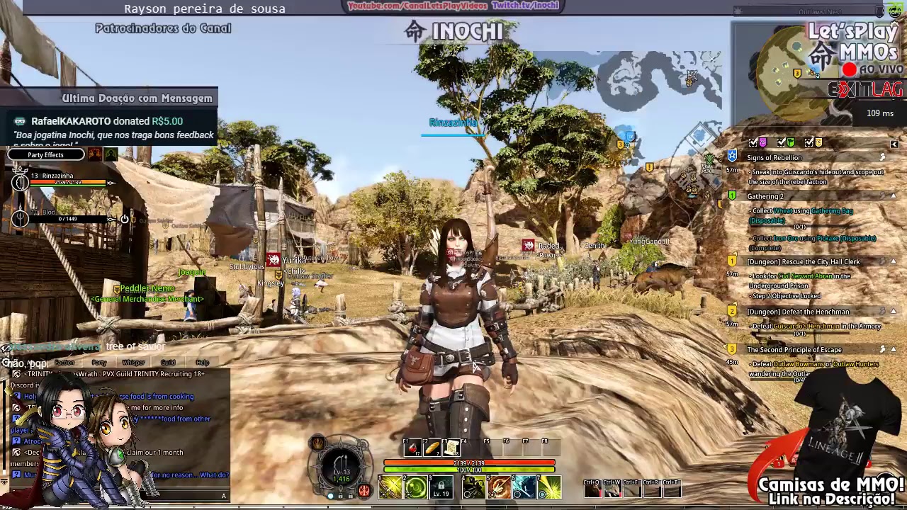 [Emissary] Bless Online - Testando otimiza&ccedil;&atilde;o na Union - NA Tanara - Fac&ccedil;&atilde;o Hieron - Guilda Bravate