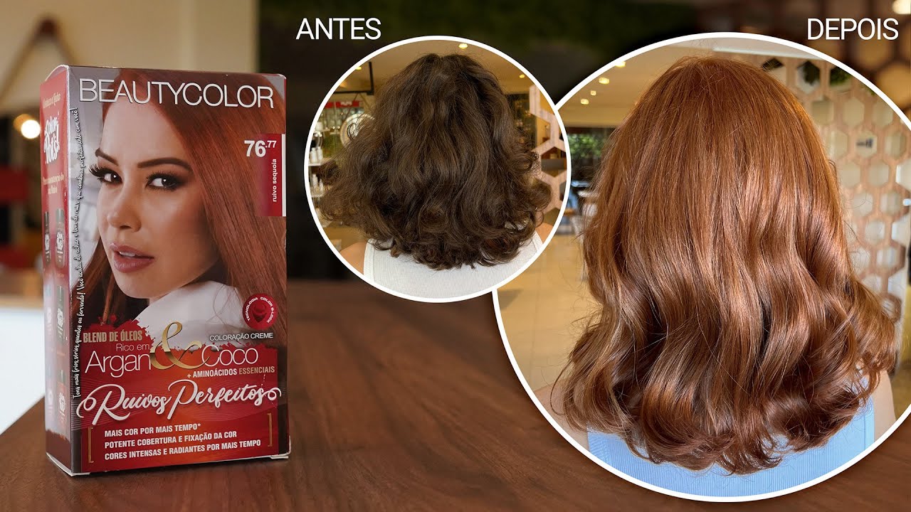 RUIVO SEQUOIA BEAUTYCOLOR 76.77 - Testando a nova coloração, do virgem ao ruivo sem descolorir