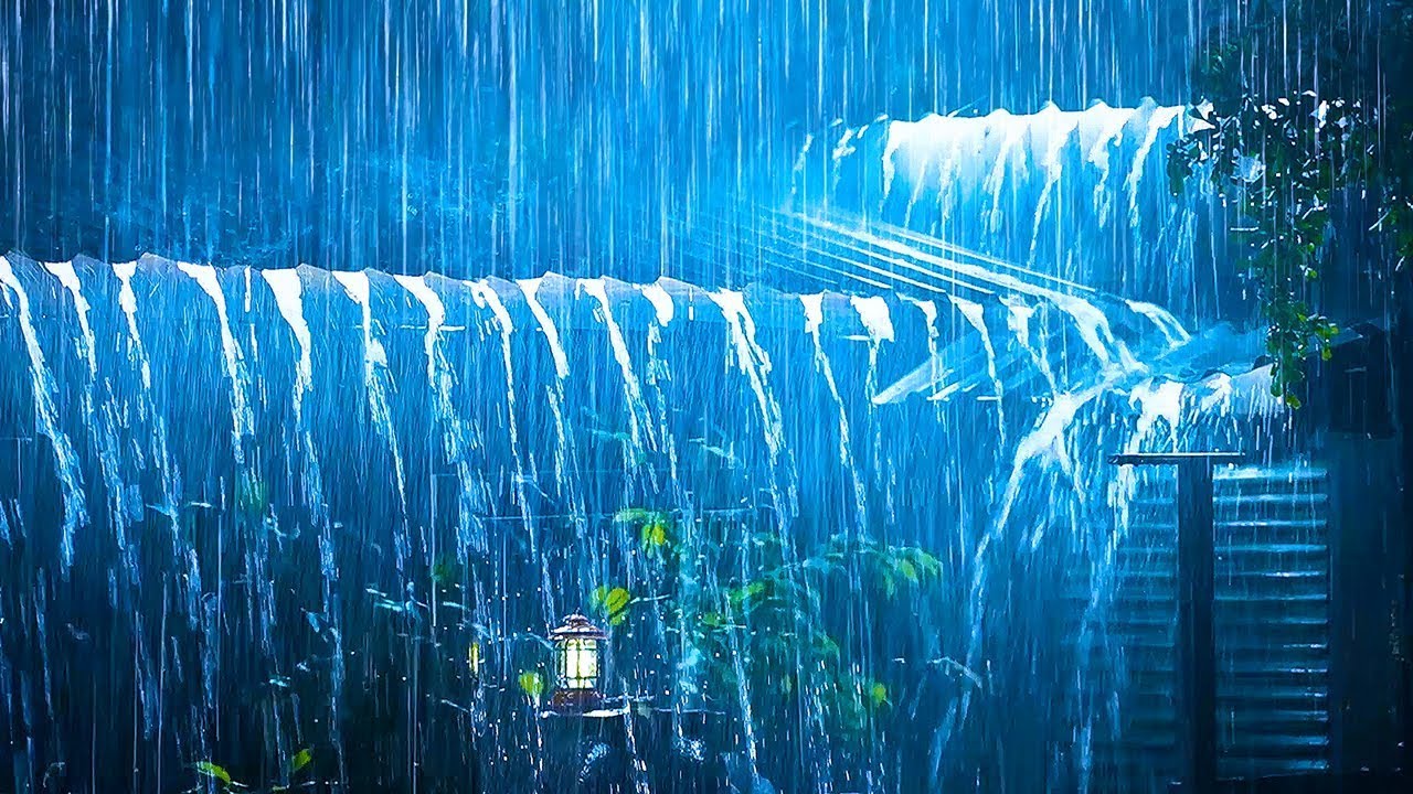 Midnight Rainstorm with Powerful Thunder to Help You Sleep Well & Recharge After a Long Day at Work