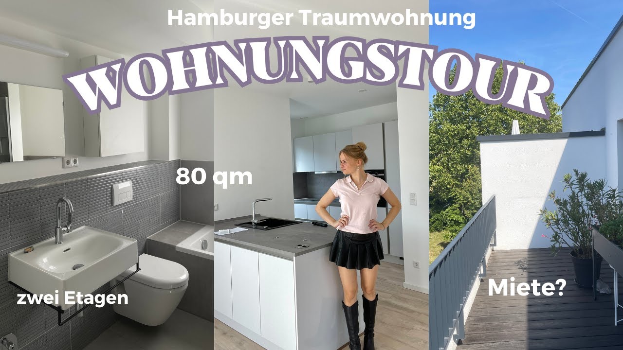 LEERE WOHNUNGTOUR: unsere neue Traumwohnung in Hamburg (Neubau, zwei Etagen, zwei Balkone/Bäder..)