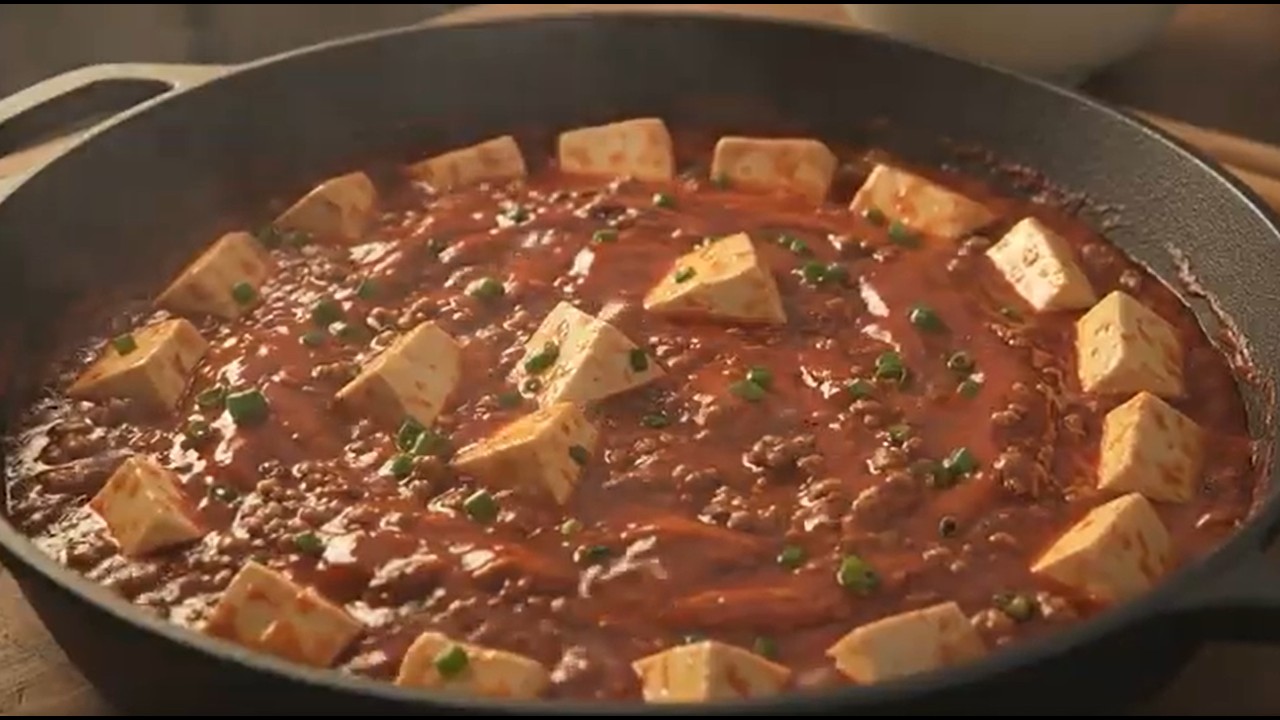 Mapo Tofu on a Rainy Day in the Forest 🌿|  Cozy Ghibli Style Cooking ASMR