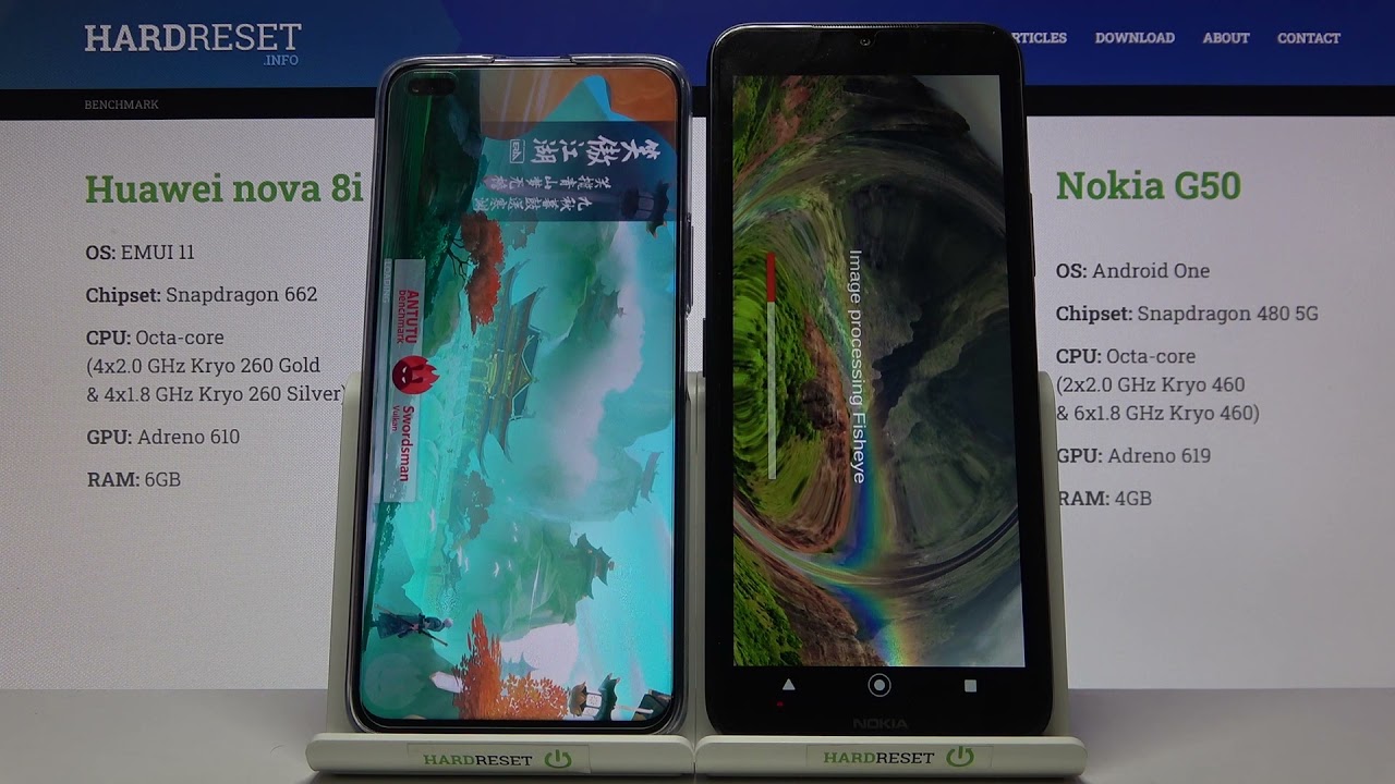 HUAWEI Nova 8i против NOKIA G50 AnTuTu Benchmark - NOKIA Crash