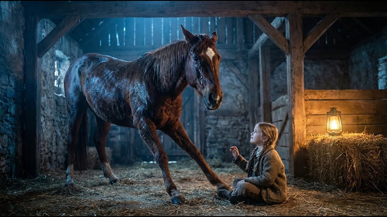 O Cavalo se Recusava a Deitar Desde a Morte do Dono — Até Que Uma Criança Fez Isso
