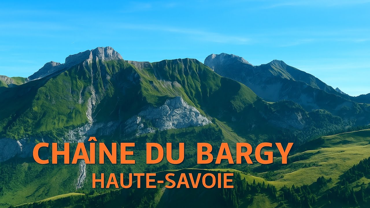 Par drone 4K, La Chaîne du Bargy - Haute Savoie verticale
