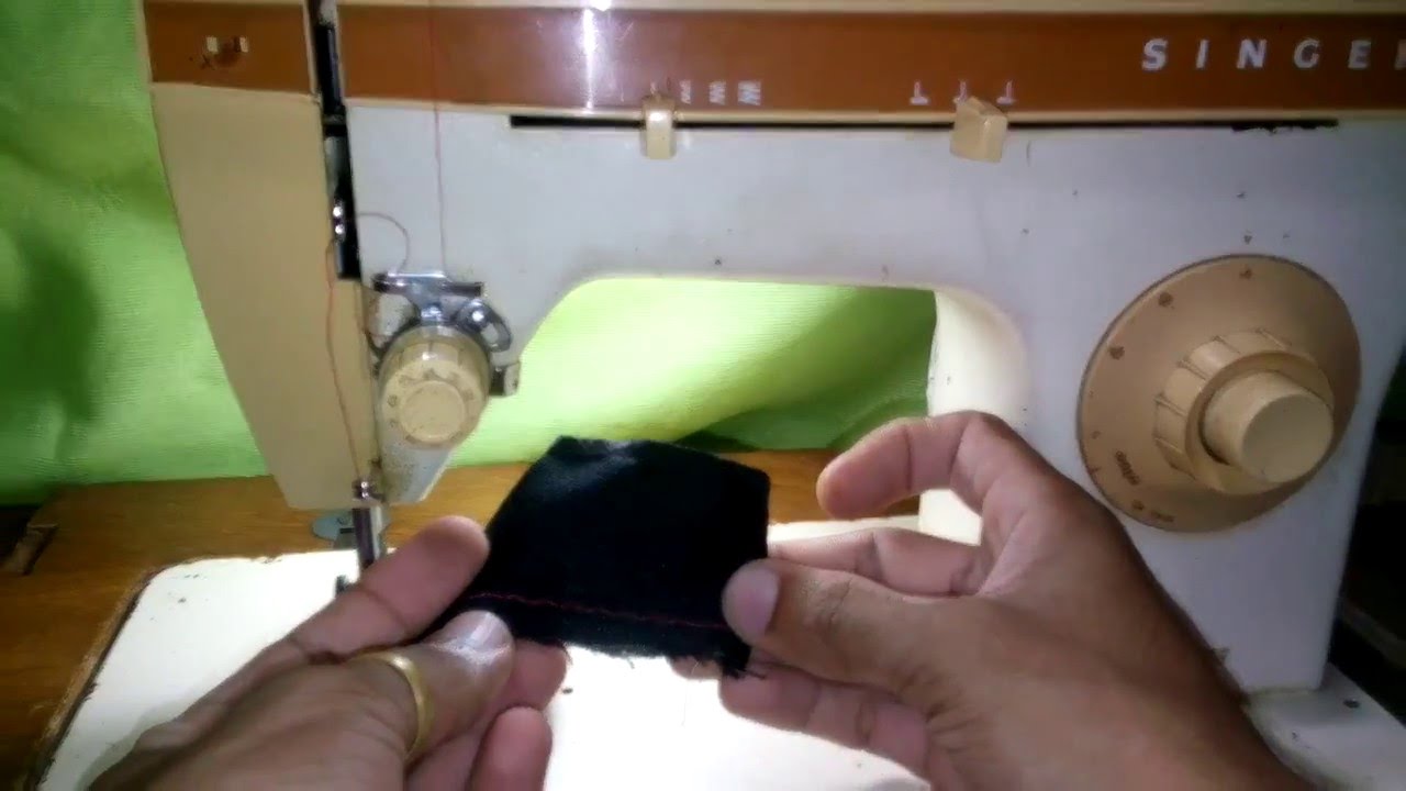 Como passar a linha na maquina Singer 247 zig zag