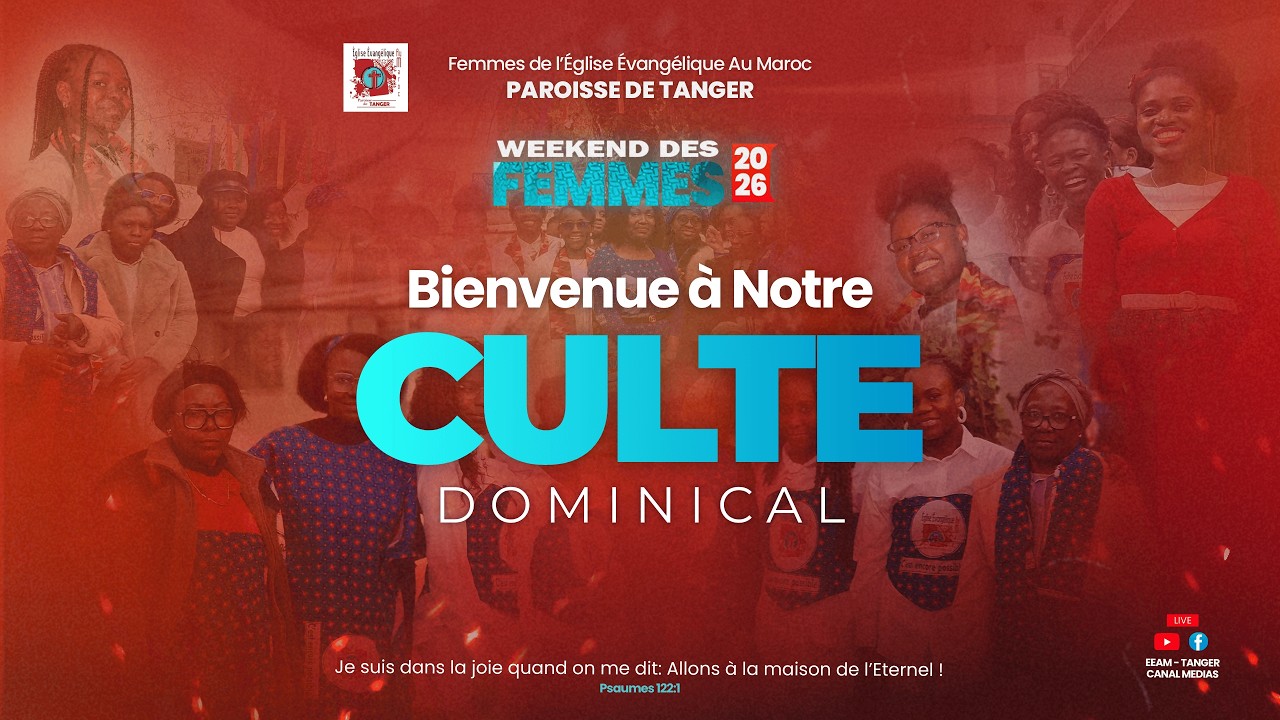 ✝️ Bienvenue à notre culte du 08/03/2026