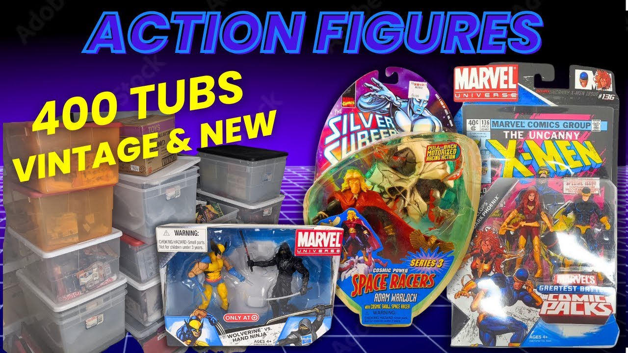 400 Tubs of Vintage Toys Hasbro 3.75
