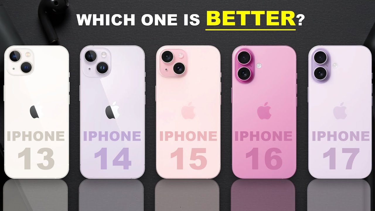 iPhone 13 vs iPhone 14 vs iPhone 15 vs iPhone 16 vs iPhone 17: Base Evolution